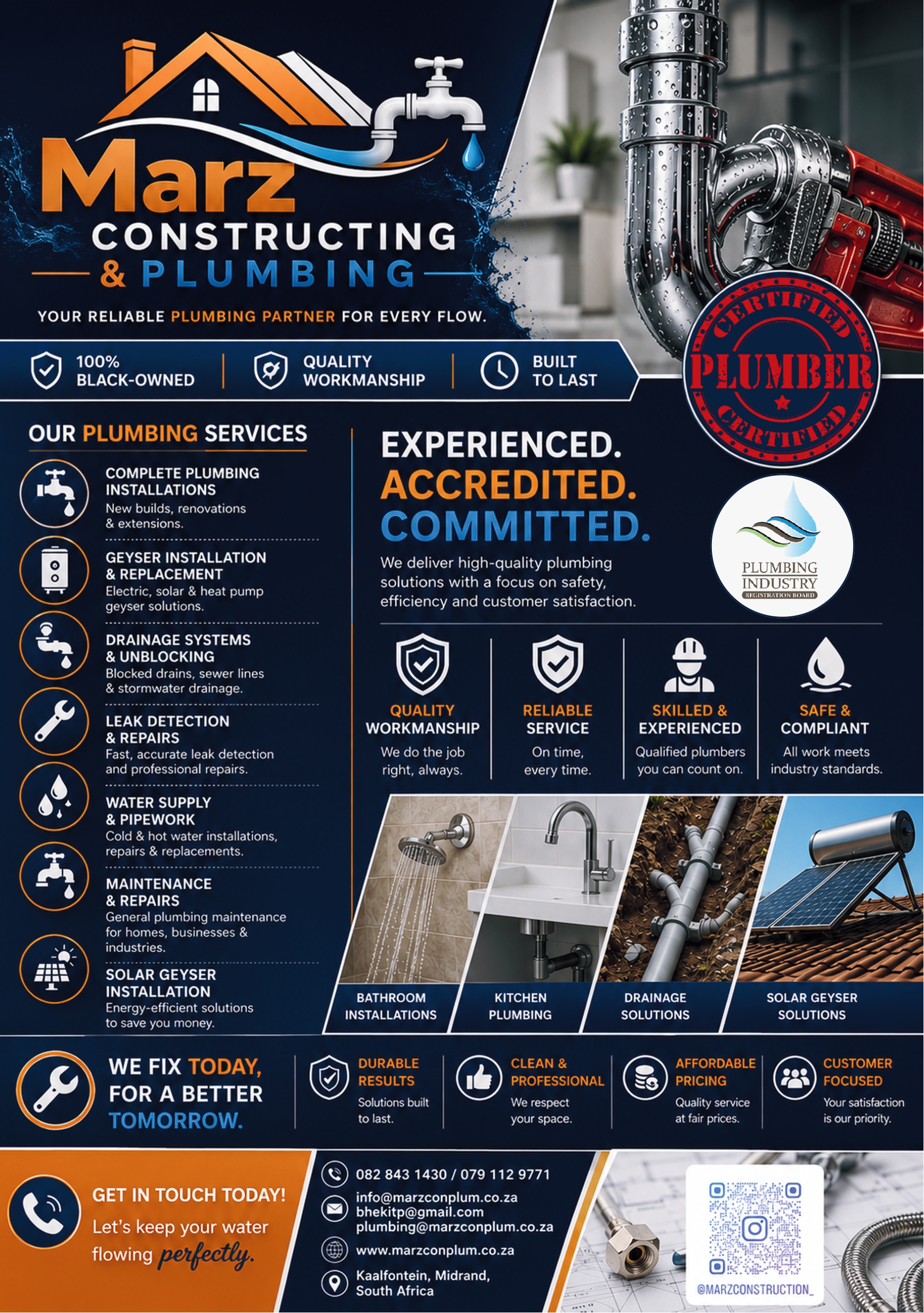 Plumber Midrand – Bathroom Revamp flyer